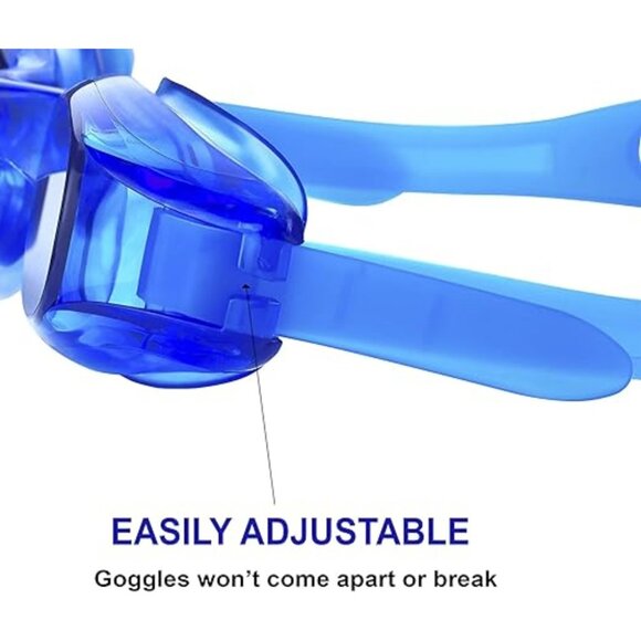 BEEMO Swimming Goggles for Adults Leak Resistant Anti-Fog UV Protection - Blue - Picture 2 of 5